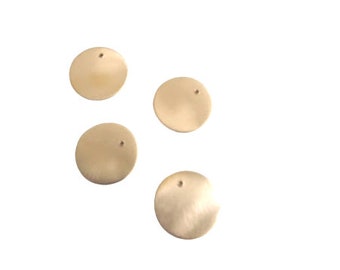 4 pcs. 1/2" Brushed Brass Blank Initial Stamping Tag