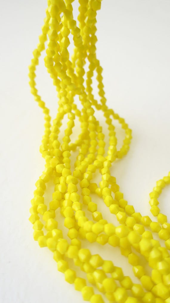 yellow crystal beads