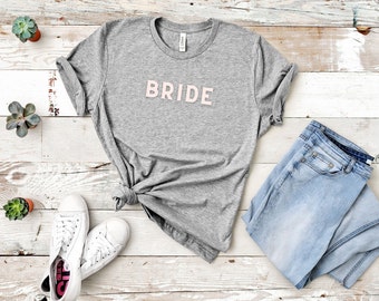 Bride Shirt, Bride To Be, Bachelorette Party T-Shirt, Newlywed White Bride Shirt, Engagement Gift, Soft Comfort Colors