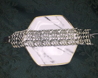 Vintage Chunky Silvertone Bracelet