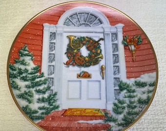 Vintage Franklin Mint 1991 "Christmas Wreath" American Lung Association Collectible Plate