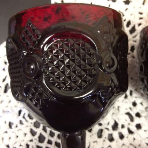 Avon Vintage Ruby Red Goblet image 5