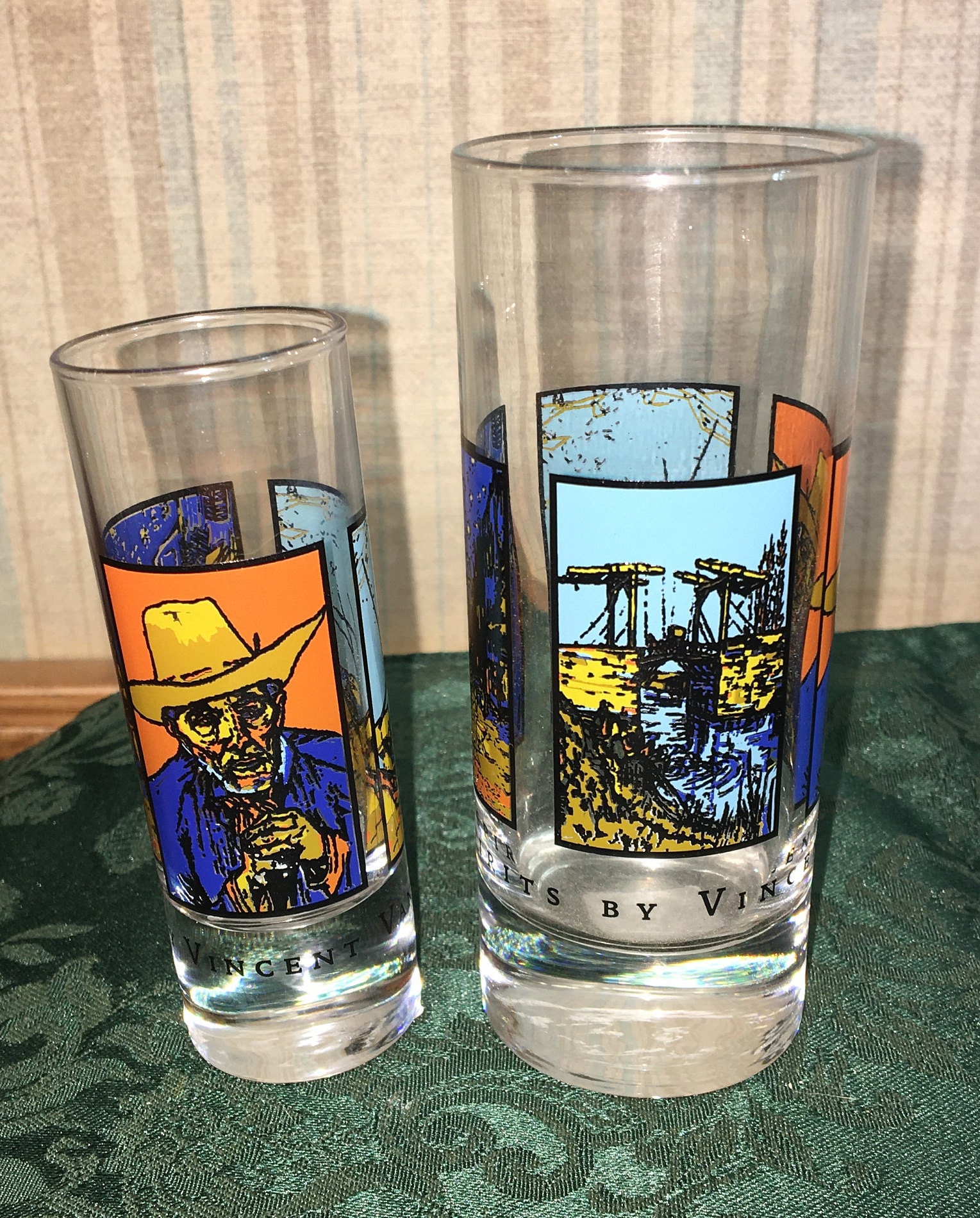 Vintage Pair of Spirits Glasses by Vincent Van Gogh Etsy