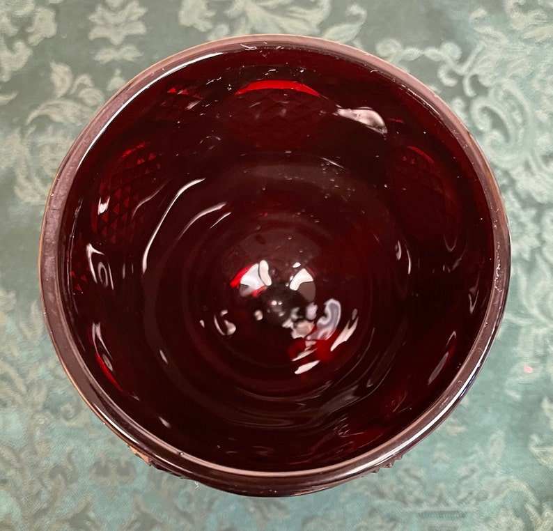 Avon Vintage Ruby Red Goblet image 4