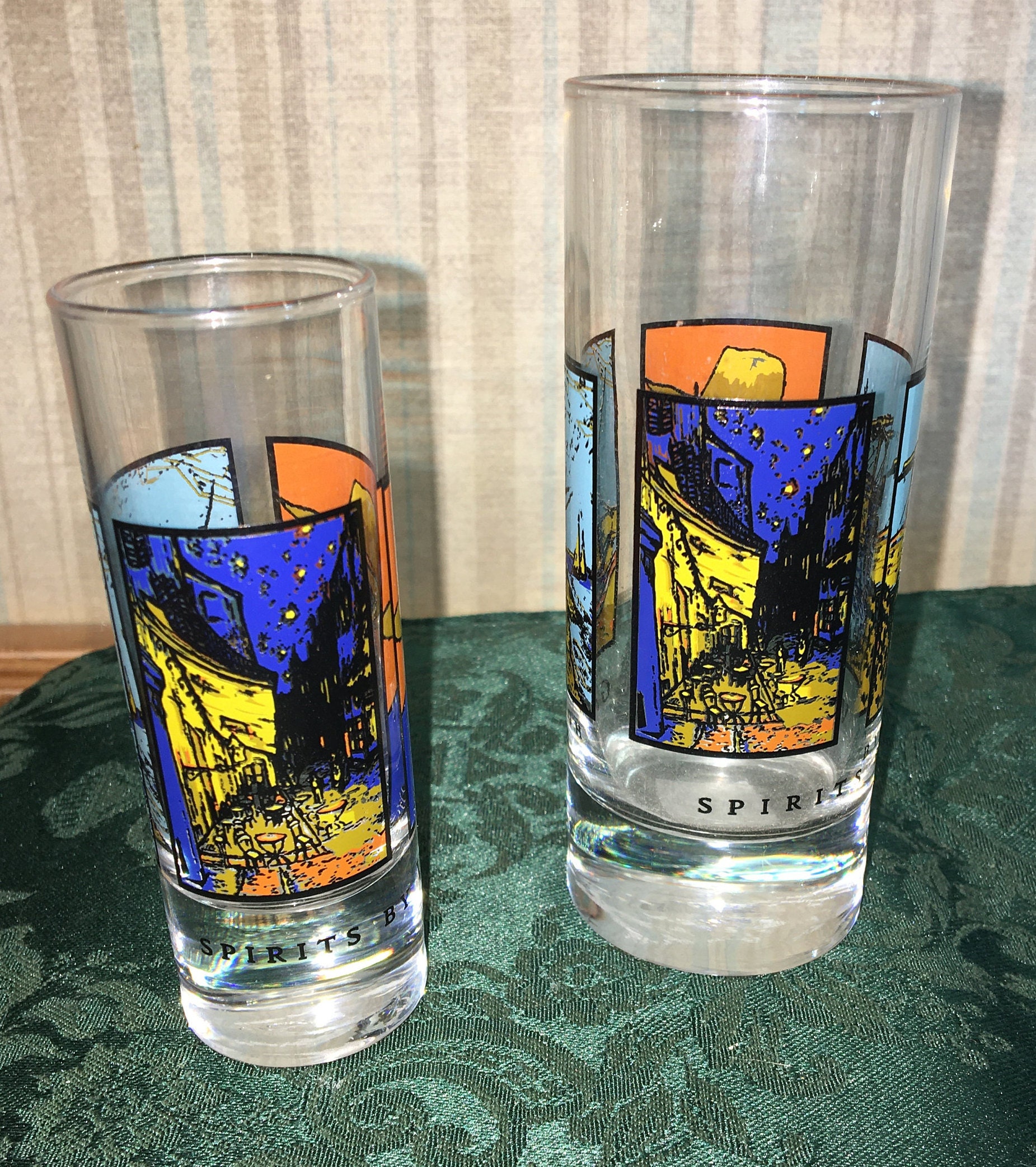 Vintage Pair of Spirits Glasses by Vincent Van Gogh Etsy