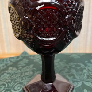 Avon Vintage Ruby Red Goblet image 2