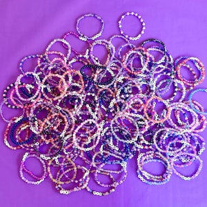 Handmade Purple/Pink Beaded BTS Inspired Bracelet – ARMY-made Concert Jewelry