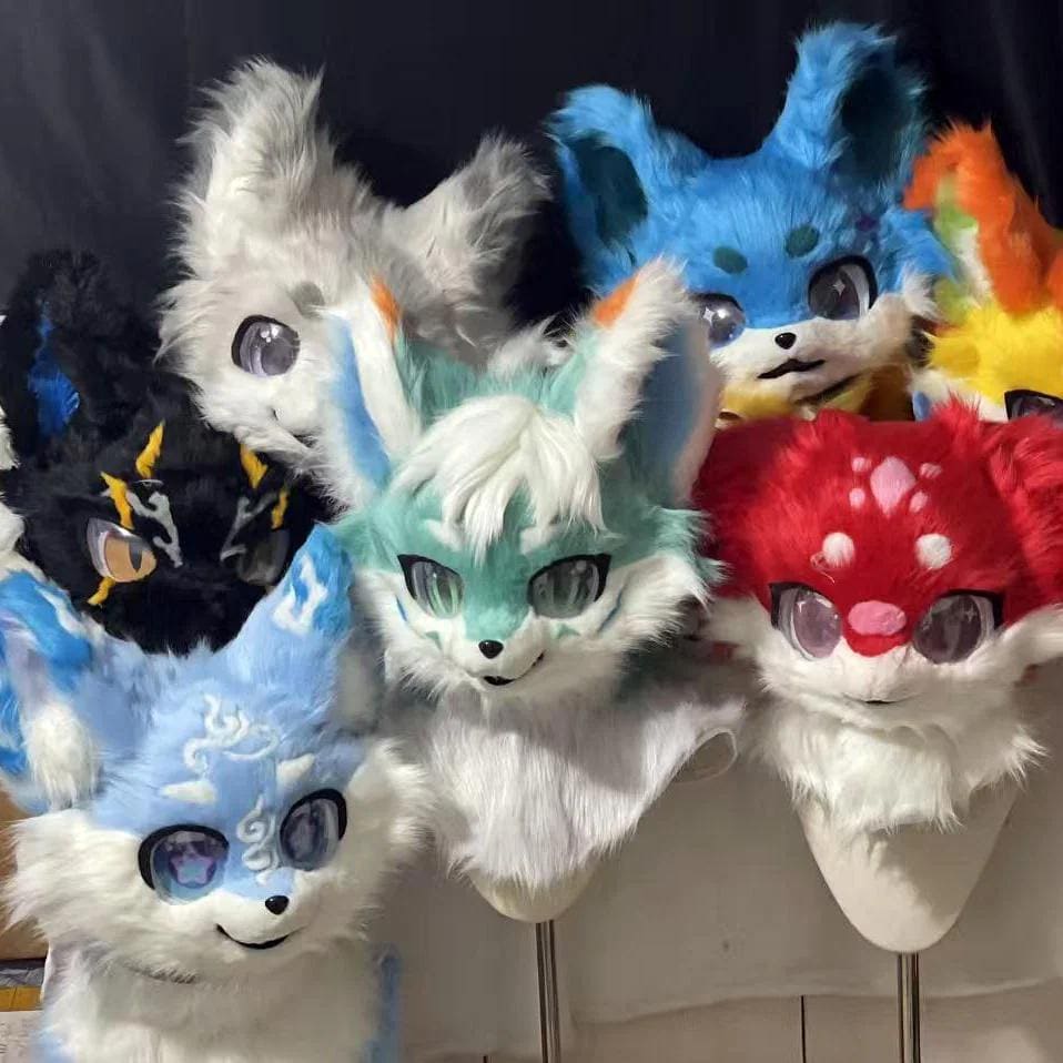 Custom Handmade Fursuit Head – Furry Kigurumi Kemono Beast Head