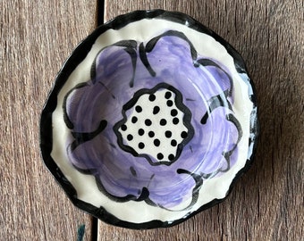 small organic light purple poppy dish