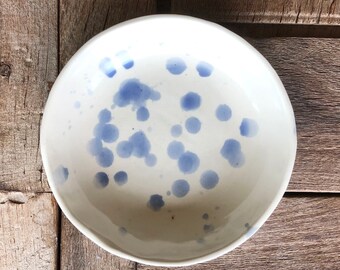 blue blob shallow bowl