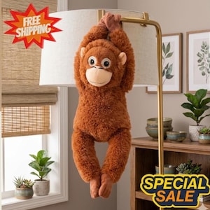 Orangután de peluche viral, mono de peluche emocional, peluche de apoyo emocional, mono de peluche viral Punch, mini compañero peculiar