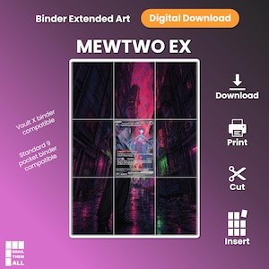 Mewtwo ex (Team Rocket's) (#177 Destined Rivals) - Binder Extended Art 9-Pocket Layout