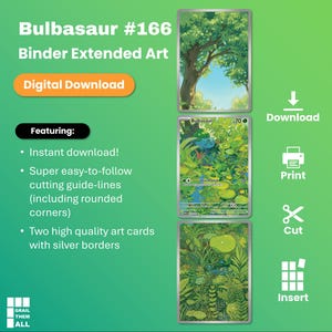 Bulbasaur #166 - Pokemon Binder Extended Art - 3-Pocket Layout