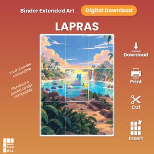Lapras (#131 30. rocznica/obchody) – segregator z rozszerzoną grafiką, układ 9 kieszeni