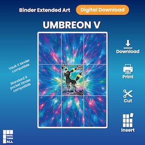 Umbreon V (Cieli in Evoluzione) - Layout a 9 tasche per raccoglitore con illustrazioni estese.