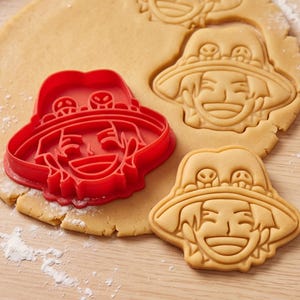 Plastic Anime Pirate Cookie Cutter Set 3D Fondant Stamp for Kids Birthday Parties
