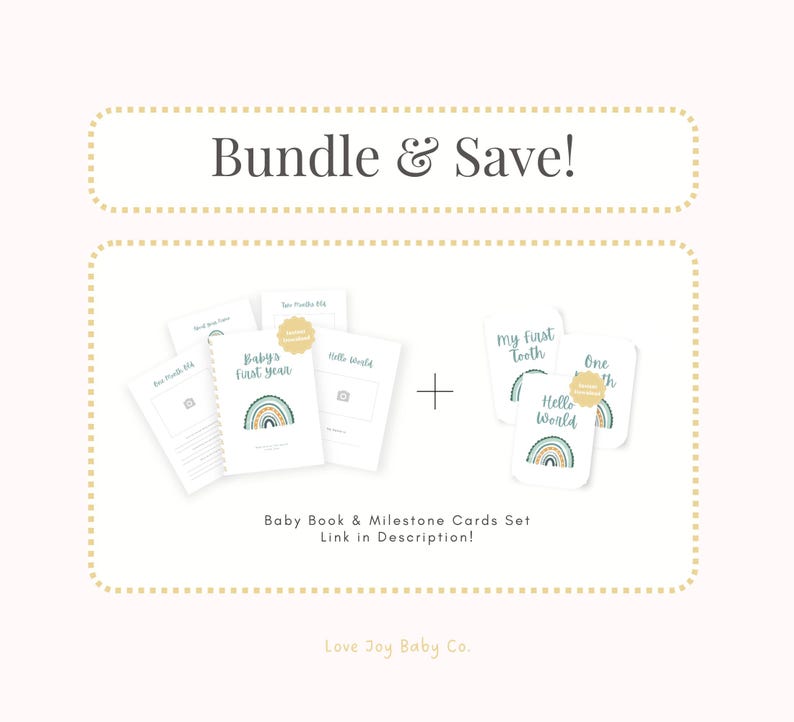 Printable Baby Milestone Cards, Boho Rainbow Baby Theme, 12 Months + 14 ...
