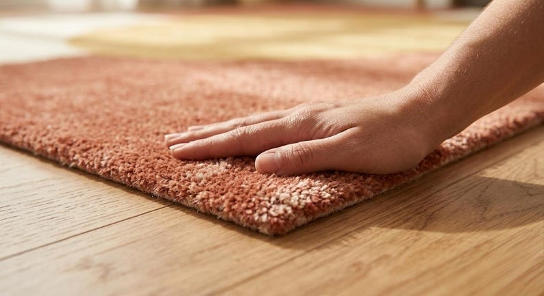 May include: A rectangular area rug featuring a textured, shaggy pile in a warm terracotta orange hue. The rug has a dense, tufted surface with subtle variations in colour, showcasing a soft and plush appearance across its entire top surface area.