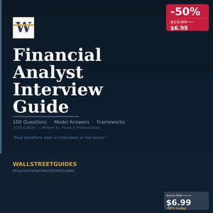 Financial Analyst Interview Guide | 100 Q&A | DCF, LBO, Accounting | Investment Banking Prep | PDF Instant Download