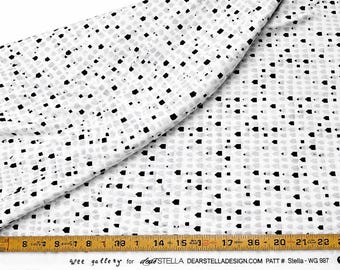 Wee Gallery | Geometric | 34" x WOF | Dear Stella | 100% Cotton Quilting Fabric | Modern Black & White