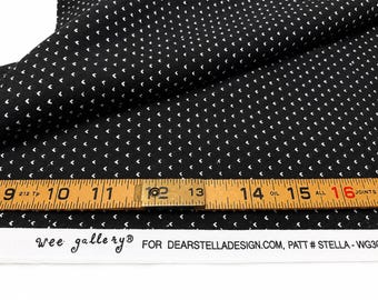 Wee Gallery | Tiny Hearts | Dear Stella | 100% Cotton Quilting Fabric | Black & White | Blender