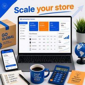 Planilha de Rastreamento de Dropshipping 2026 | Análise de Vendas e Lucros | Rastreamento de Negócios de E-commerce | Modelo em Excel