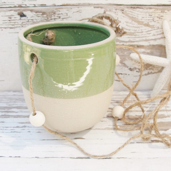 Hanging planter ceramic indoor green plant pot