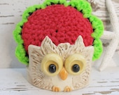 Owl sponge holder bird sponge dish hoot bird kitchen dish ceramic handmade