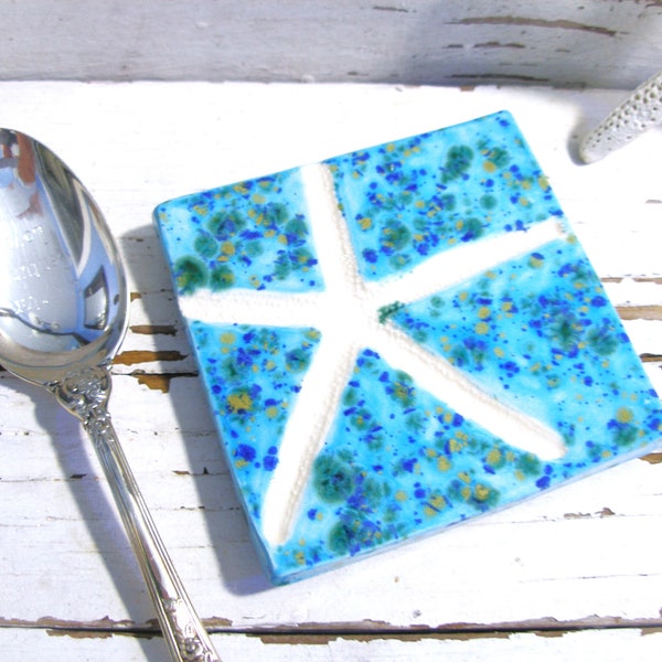 Spoonrest jewelry ring dish starfish soap dish handmade pottery