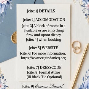 Dusty Blue Wedding Details Card Template, Elegant Accommodation Enclosure Printable, Editable Canva Info Card