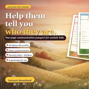 Autistic Kids Communication Passport | All About Me One Page Profile (Digital Download)