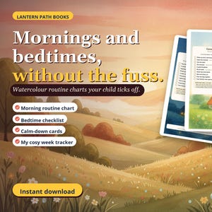 Kids Routine Charts Printable | Watercolour Visual Schedule (PDF)