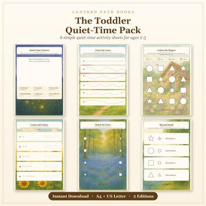 Toddler Quiet-Time Activities Printable | Tracing, Shapes, Counting, Matching | Busy Binder Ages 2-3 Preschool PDF