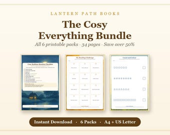Cosy Kids Printables Bundle | Routine Chart, Feelings, Reading, Maths & Phonics Worksheets, Teacher Templates | Homeschool PDF Download