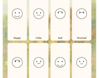 Paquete imprimible de emociones intensas / Tabla de emociones para niños, registro de sentimientos y habilidades para afrontarlos / Kit PDF para el rincón de la calma de los niños pequeños