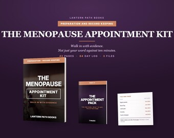 Menopause Appointment Kit, Printable Symptom Tracker and Doctor Visit Planner, 12 Week Symptom Log, Perimenopause Checklist PDF