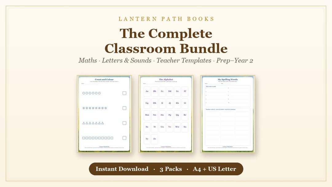 Classroom Bundle Printable | Kindergarten Maths & Phonics Worksheets ...