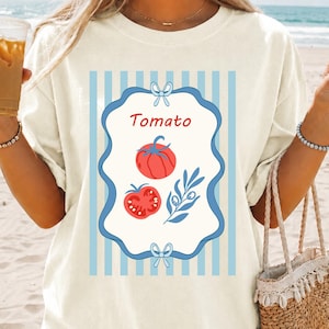 Comfort Colors® Vintage Tomato Graphic Tee, Italian Summer Shirt, Farmers Market Garden Lover T-Shirt