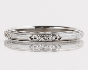 retro wedding bands