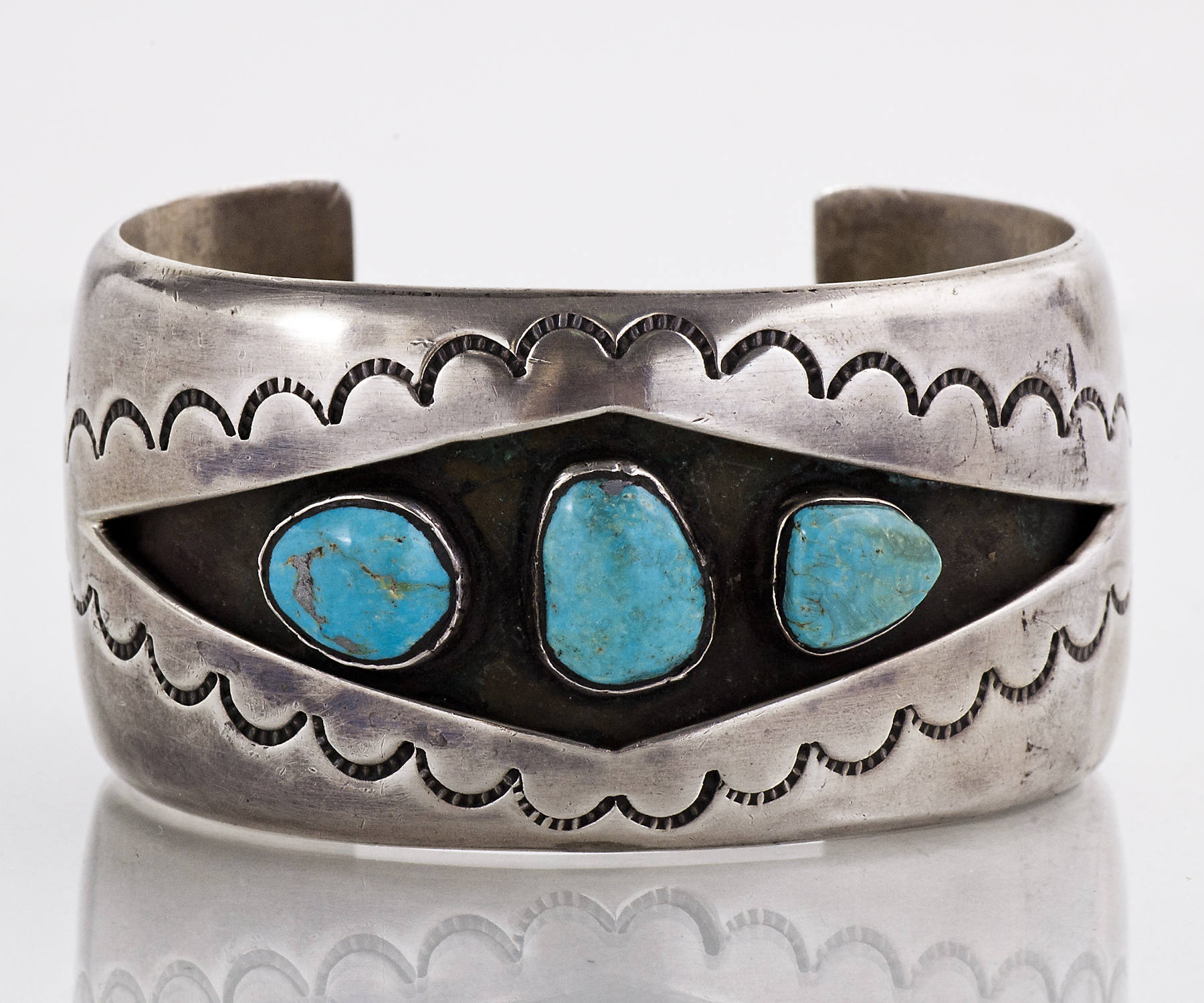 Vintage Cuff Vintage Navajo Sterling Silver and Turquoise | Etsy