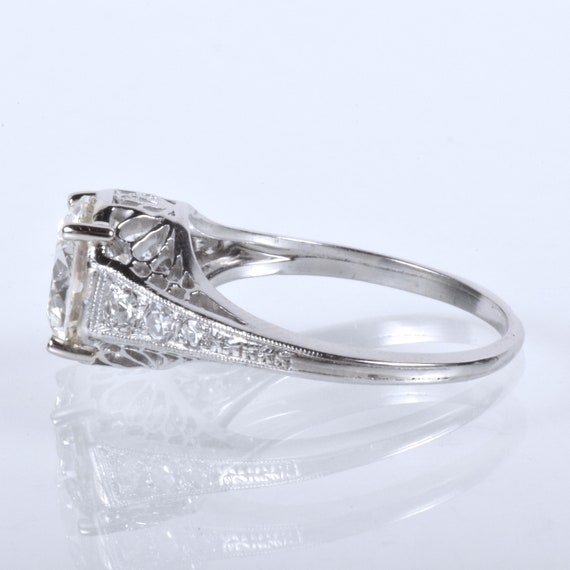 Antique Engagement Ring - Antique 18k White Gold … - image 2