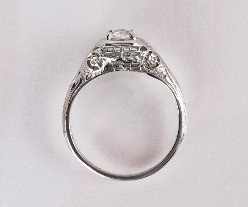 Antique Engagement Ring Art Nouveau Engagement Ring Etsy