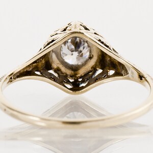 Antique Engagement Ring Antique 14k Yellow & White Gold Diamond Engagement Ring image 3