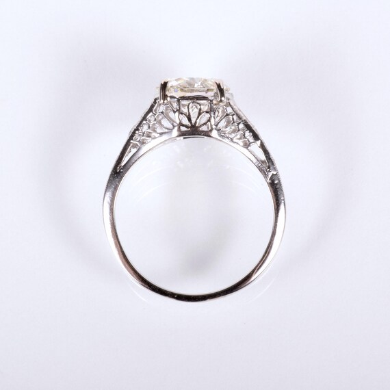 Antique Engagement Ring - Antique 18k White Gold … - image 4