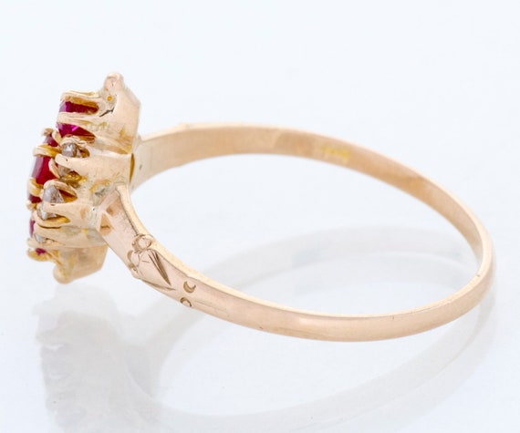 Antique Ring - Antique Victorian 14k Rose Gold Ru… - image 2