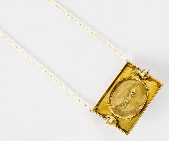 Antique Necklace - Antique 18k Yellow Gold Hand P… - image 5