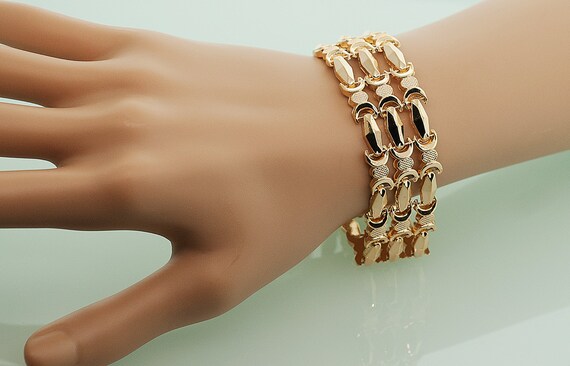 Antique Bracelet - Antique Rose Gold Link Bracelet
