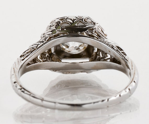 Antique Engagement Ring - Antique 18k White Gold … - image 3