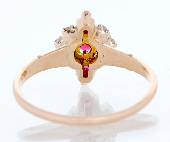 Antique Ring - Antique Victorian 14k Rose Gold Ru… - image 3