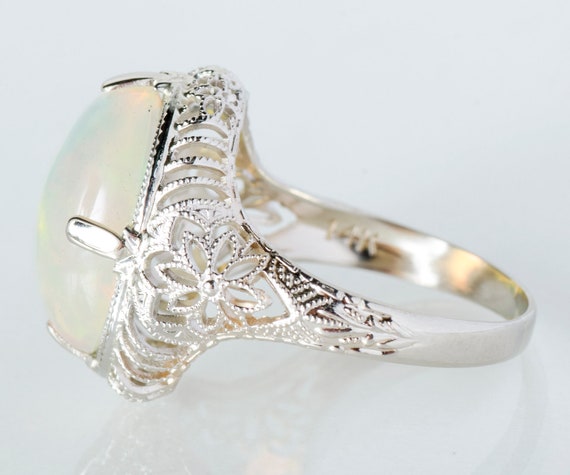 Antique Ring - Antique 1910's 14k White Gold 4.27… - image 2